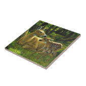 春ホワイトテールファウンとマザーディアー タイル (側面)