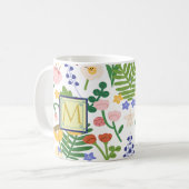 春ボタニカルモノグラム コーヒーマグカップ (正面左)