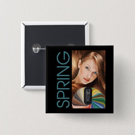 春ボタン 缶バッジ (正面&裏面)