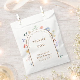 春ボホアーチワイルドフラワーフローラベビーシャワー フェイバーバッグ