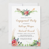 春ボホカントリーフローラガーデン婚約パーティ 招待状 (正面)