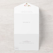 春ボホビッグはっきりしたワイルドフラワー結婚ズ枠 オールインワン招待状 (外側)