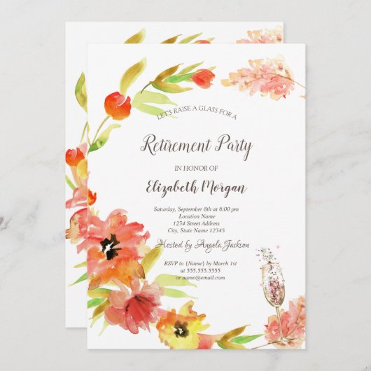 春ボホフラワーズガラスリタイア 招待状 (正面/裏面)