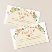 春ボホフラワーベビーシャワーオムツラッフル エンクロージャーカード