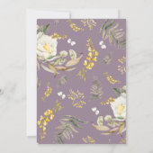 春ボホマイクロワイルドフラワーパンパ結婚スリース 招待状 (裏面)