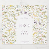 春ボホワイルドフラワーパンパスジン リキュールボトルラベル (シングルラベル)