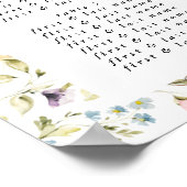 春ボホワイルドフラワーパンパステーブル座席表 ポスター (角)