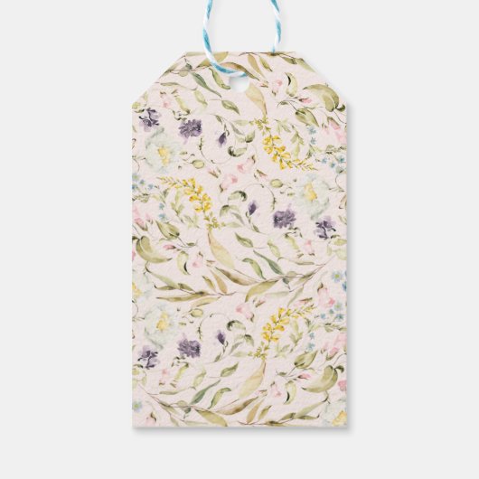 春ボホワイルドフラワーパンパ結婚ス ギフトタグ (裏面)