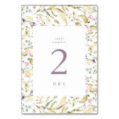 春ボホワイルドフラワーパンパ結婚ス テーブルナンバー (裏面)