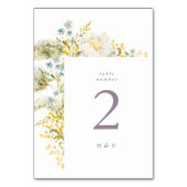 春ボホワイルドフラワーパンパ結婚ス テーブルナンバー (正面)