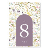 春ボホワイルドフラワーパンパ結婚ス テーブルナンバー (裏面)