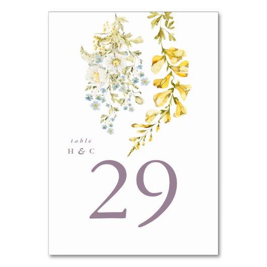 春ボホワイルドフラワーパンパ結婚ス テーブルナンバー (正面)