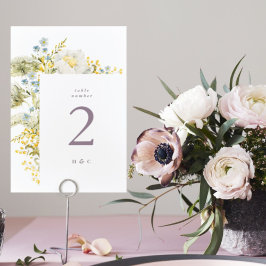 春ボホワイルドフラワーパンパ結婚ス テーブルナンバー