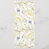 春ボホワイルドフラワーパンパ結婚ス メニュー (裏面)