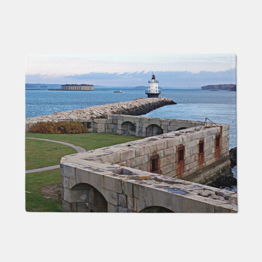 春ポイントレッジライトハウスメインドアマット ドアマット (正面)