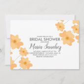 春ポピズイエローフローラブライダルシャワー 招待状 (正面)