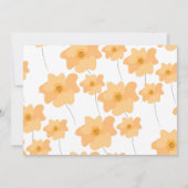 春ポピズイエローフローラブライダルシャワー 招待状 (裏面)