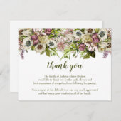 春ポピーズお見舞いのカードに感謝します サンキューカード (正面/裏面)