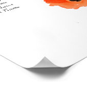 春ポピー結婚の花の座席表 ポスター (角)