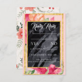 春ポピー結婚ズBlackboardの応答カード 出欠カード (正面/裏面)