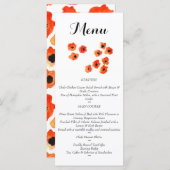 春ポピー結婚フラワーズメニュー メニュー (正面/裏面)