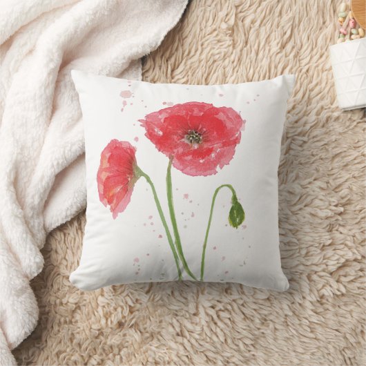 春ポピー クッション (ブランケット)