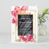 春ポピーBlackboard結婚式招待状 招待状 (スタンド正面)