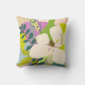 春マグノリアカラーブロックフローリスト クッション (正面)