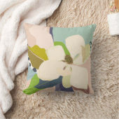 春マグノリアカラーブロックフローリスト クッション (ブランケット)