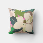 春マグノリアカラーブロックフローリスト クッション (正面)