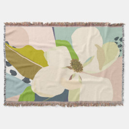 春マグノリアカラーブロックフローリスト スローブランケット