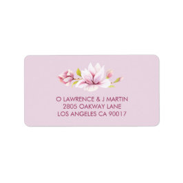 春マグノリアスフローラ水彩 ラベル