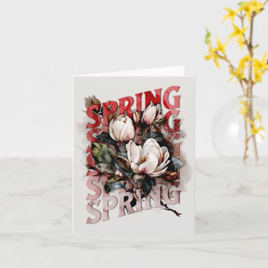 春マグノリアス カード (黄色い花)