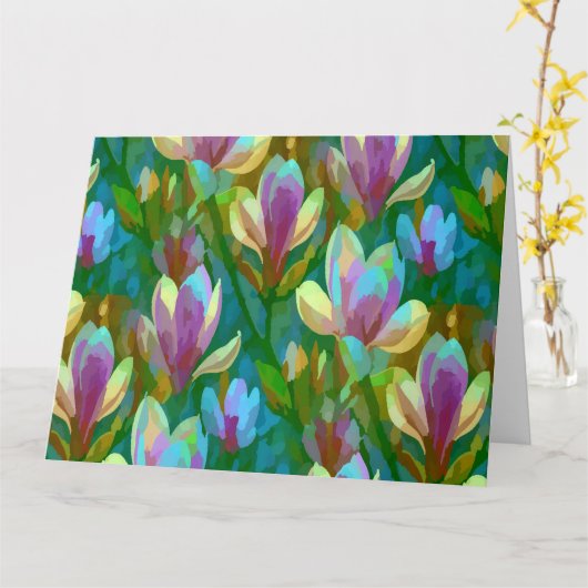 春マグノリア カード (黄色い花)