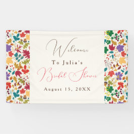 春マスタードイエローパープルフラワーブライダルシャワー 横断幕