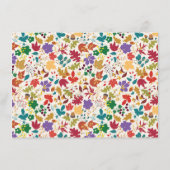 春マスタードイエローパープルフラワーブリーズメイドカード メニュー (裏面)