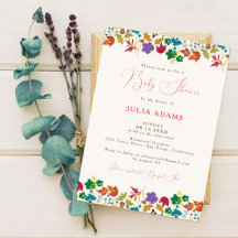 春マスタードイエローパープルフラワーベビーシャワー