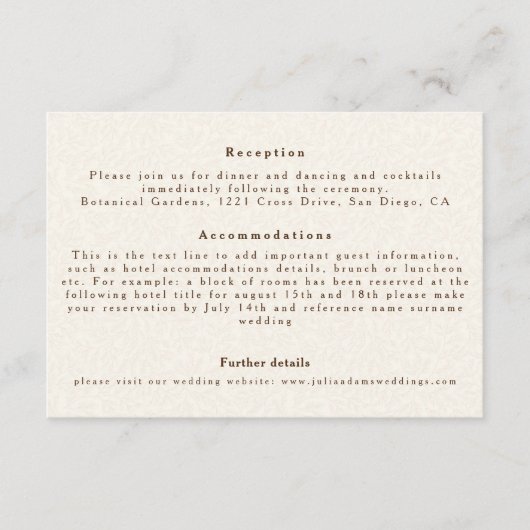 春マスタードイエローパープルメドウフラワー結婚ズ エンクロージャーカード (正面)