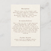 春マスタードイエローパープルメドウフラワー結婚ズ エンクロージャーカード (正面)