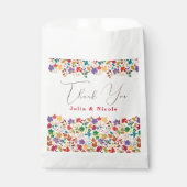 春マスタードイエローパープルメドウフラワー結婚ズ フェイバーバッグ (正面)