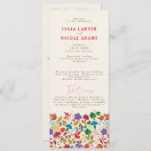 春マスタードイエローパープルメドウフラワー結婚ズ プログラム (正面/裏面)