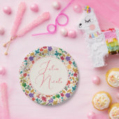 春マスタードイエローパープルメドウフラワー結婚ズ ペーパープレート (パーティー)