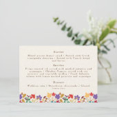 春マスタードイエローパープルメドウフラワー結婚ズ メニュー (スタンド正面)