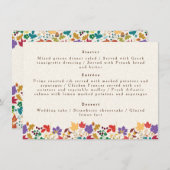 春マスタードイエローパープルメドウフラワー結婚ズ メニュー (正面/裏面)