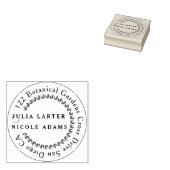 春マスタードイエローパープルメドウフラワー結婚ズ ラバースタンプ (押印)