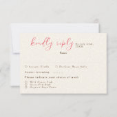 春マスタードイエローパープルメドウフラワー結婚ズ 出欠カード (正面)