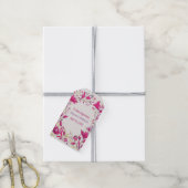 春マゼンタガーデン結婚フローラ ギフトタグ (より糸付き)