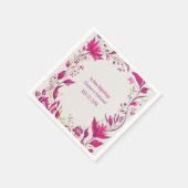 春マゼンタガーデン結婚フローラ スタンダードカクテルナプキン (角)