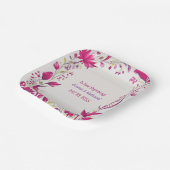 春マゼンタガーデン結婚フローラ ペーパープレート (傾斜あり)