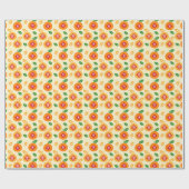 春マンダリンオレンジ中国のフォーチュン新年 ラッピングペーパー (フラット)